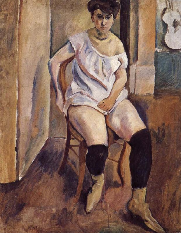 Jules Pascin The Woman wearing yellow short boots china oil painting image